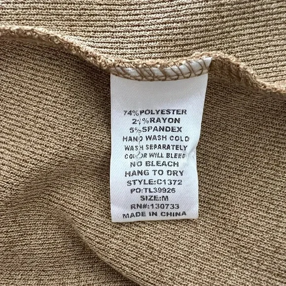 Umgee camel tan slouchy oversized knit pull over size M - Picture 6 of 6